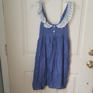 Dress blue polka dot